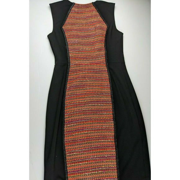 Rachel Rachel Roy Womens Sleeveless Crew Neck Sheath Woven Dress Orange Sz 6 - Picture 9 of 10